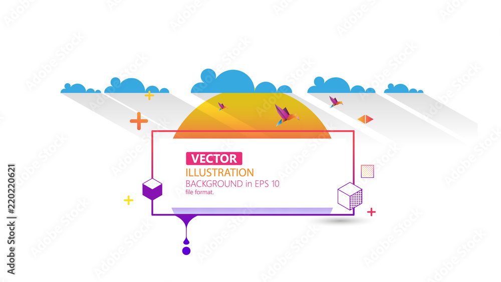 Poster cool awsome colorful abstract frame for your text.