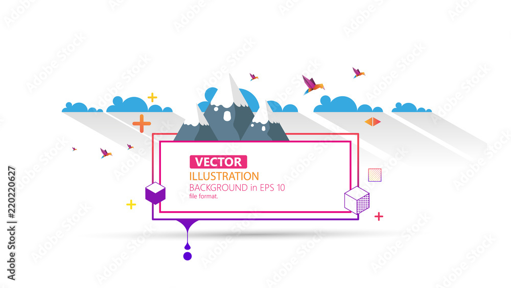 Poster cool awsome colorful abstract frame for your text.