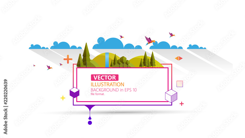Poster cool awsome colorful abstract frame for your text.