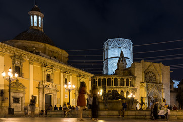 Naklejka premium Plaza de la Virgen, Valencia