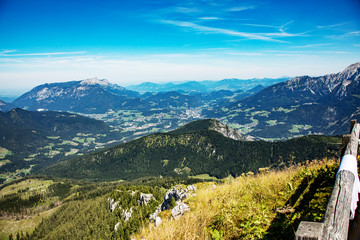 Fototapeta na wymiar Watzmann massif in the Bavarian Alps near Berchtesgaden