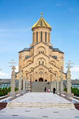 Tbilisi, Georgia - June 19 2018: main cathedral in Tbilisi
