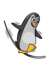 pinguin süss seiltanz