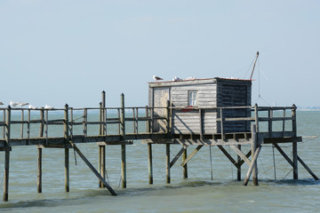 cabane &agrave; carrelet . Charente Maritime