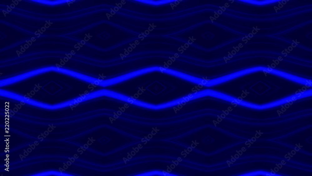 Poster kaleidoscopes background with animated glowing neon colorful lines. kaleidoscopes background with an