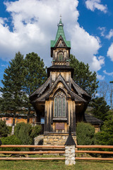 Fototapeta na wymiar Chapel in Plazowka near Zakopane, Witow, Poland