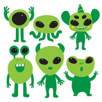 alien character collection design
