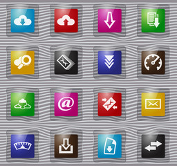 Download glass icons set