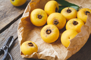 Naklejka na ściany i meble Gold apple fruits-Diospyros decandra fruits