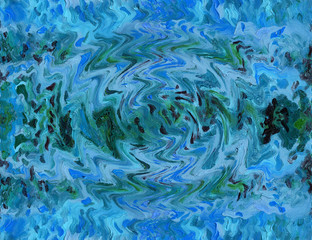 Fototapeta na wymiar Oil painting and digital technology. Colorful clean and solid abstract background with a wavy pattern. Magic liquid waves, ripples and movements.