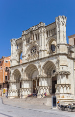 Fototapeta na wymiar Facade of the historic cathedral in Cuenca, Spain