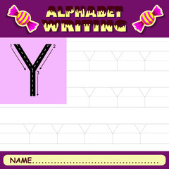 Alphabet writing Y