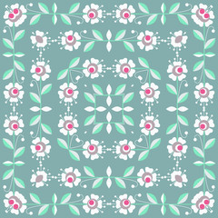 Seamless abstract cute cartoon flowers pattern