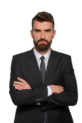 Confident businessman with serious face