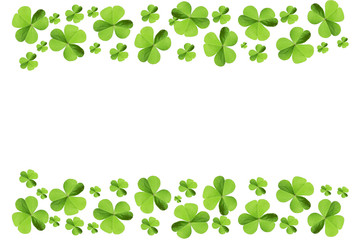clover leaf on white background with coppy space