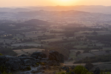 Morvan Sunset Rocks France