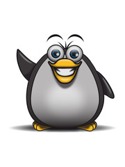 pinguin süss freuen hallo winken