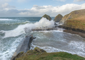 Wave Power, Mullion Cove, Cornwall