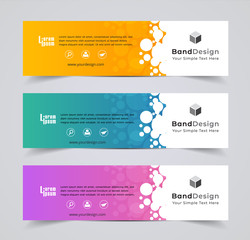 Obraz premium Abstract Header Banner design Vector Background for cover page website and advertising.