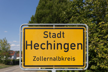 hechingen historic town germany city sign