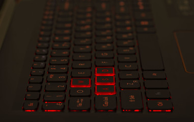 keyboard on a texture background