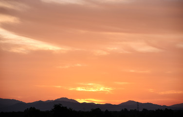 Orange sky evening beautiful Halloween