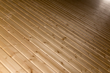 New wall of wooden boards as a background