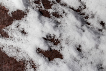Snow in winter on nature as background