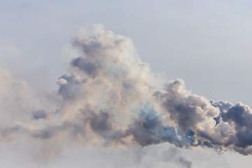 Smoke from the pipes of the factory
