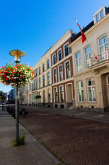 Fototapeta na wymiar consulate in street towards Deventer city center