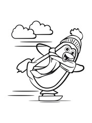 pinguin schlittschuh laufen