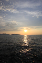 Sunset in the sea, Thailand