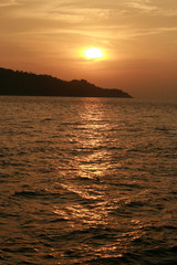 Sunset in the sea, Thailand