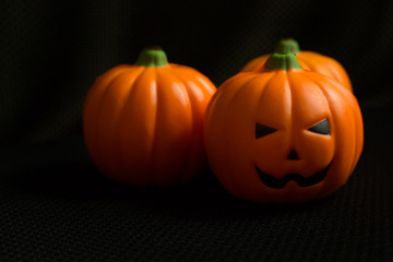 The halloween pumpkin jack in black holiday background image.