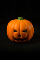 The halloween pumpkin jack in black holiday background image.