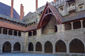 Fototapeta na wymiar View of cathedral inner yard, Braga, Portugal