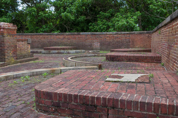 Abandoned Gun Mounts at Fort Washington: A part of the National Parks Service