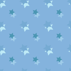 Seamless background pattern with colored diverse stars.