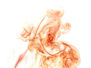 Red smoke on white background