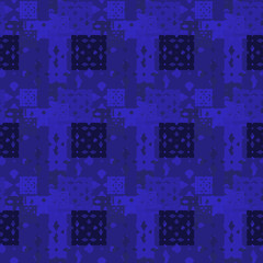 Seamless background pattern with colored varied squares.
