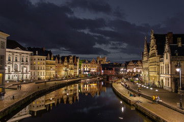Fototapeta na wymiar Evening shot in Gent