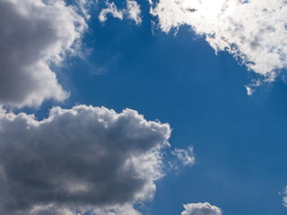 Sky and clouds for background. High contrast.