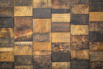 mosaic of grunge wooden blocks