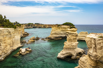 Faraglioni di Torre Sant Andrea, Puglia, Salento, Italy, Otranto