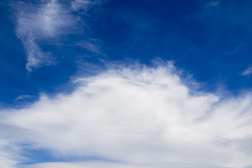 Blue sky and beautiful clouds, nature background