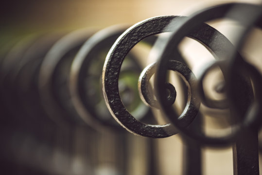 Metal black fence in Paris