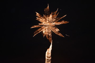 Spectacular orange fireworks on Bonfire Night