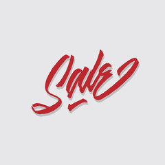 sale hand lettering typography sales and marketing shop store signage poster	