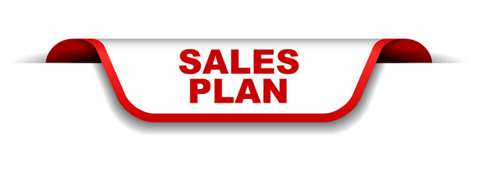 red and white banner sales plan