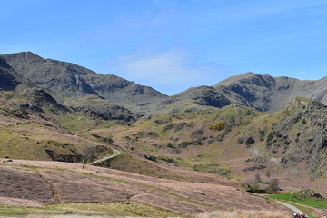 Looking out onto some Lake District hills